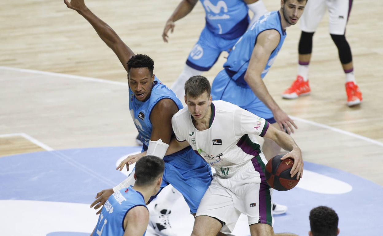 Gerun, en un momento del partido