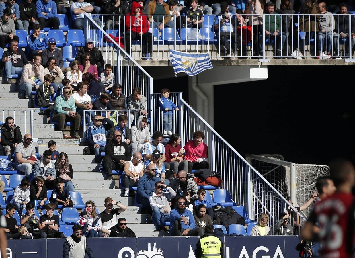 Las mejores imágenes de los aficionados que asistieron al Málaga.Mirandés (2-2)