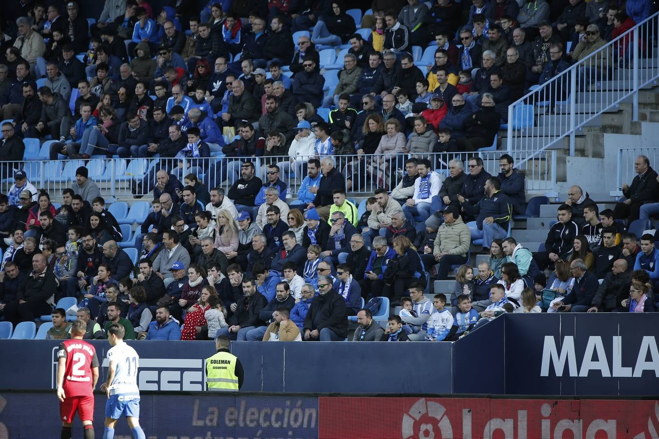 Las mejores imágenes de los aficionados que asistieron al Málaga.Mirandés (2-2)