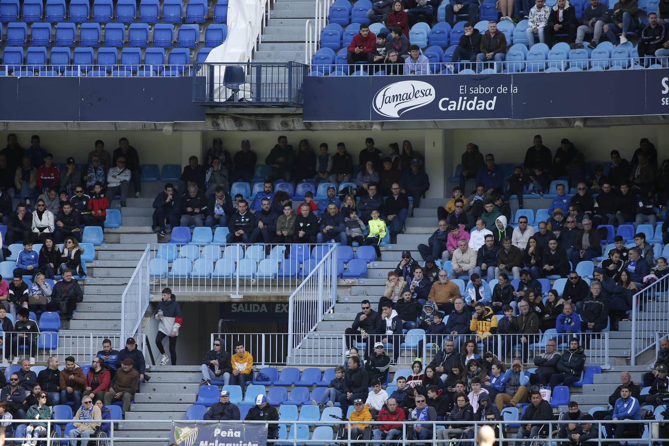 Las mejores imágenes de los aficionados que asistieron al Málaga.Mirandés (2-2)