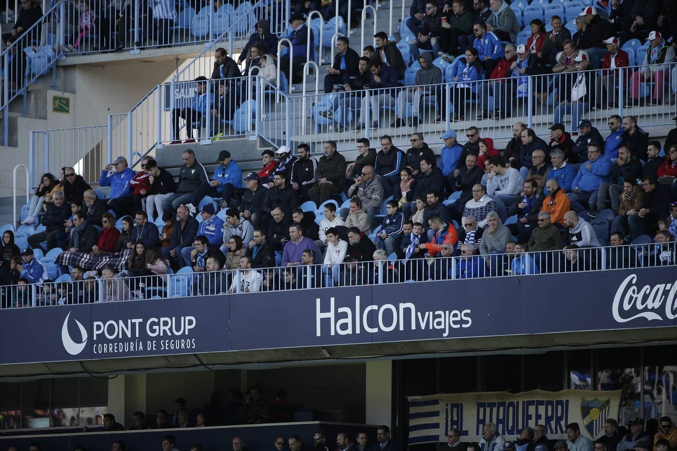 Las mejores imágenes de los aficionados que asistieron al Málaga.Mirandés (2-2)