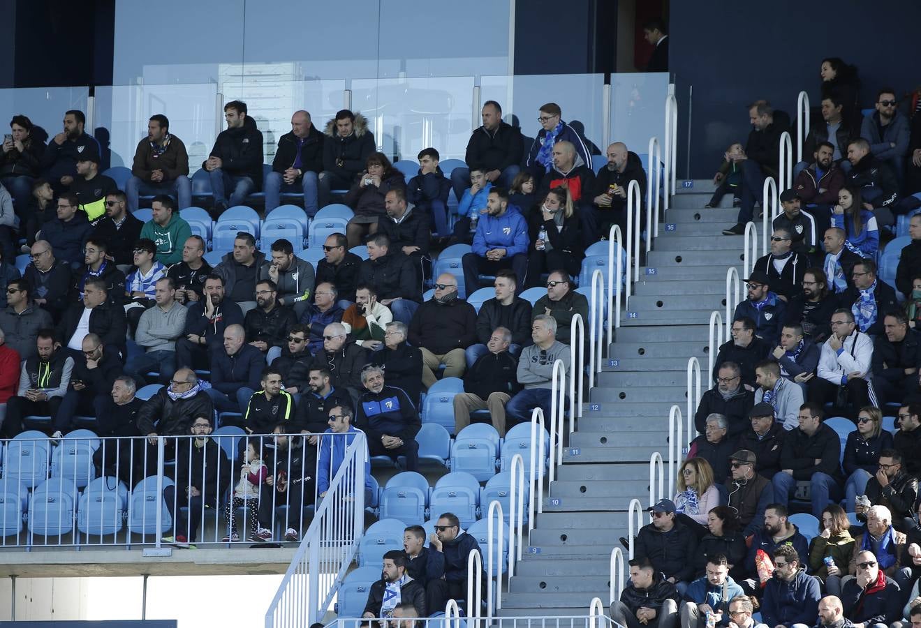 Las mejores imágenes de los aficionados que asistieron al Málaga.Mirandés (2-2)