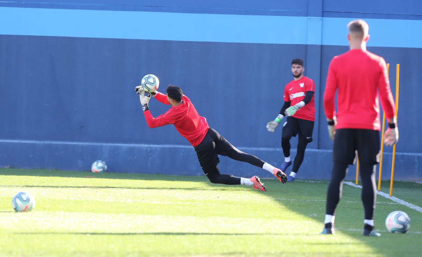 Así ha sido el entrenamiento del Málaga CF hoy martes 28 de enero. 