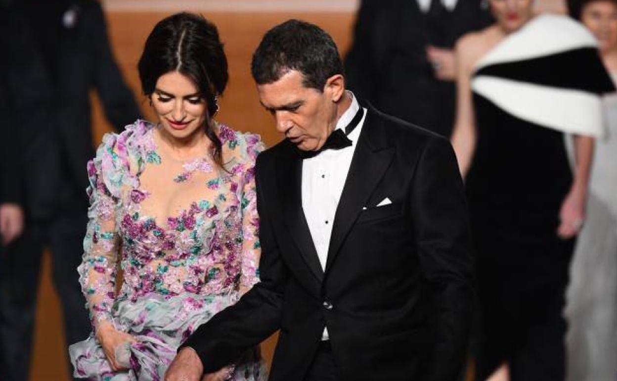 Penélope Cruz y Anrtonio Banderas, en la gala de los Goya de Málaga. 