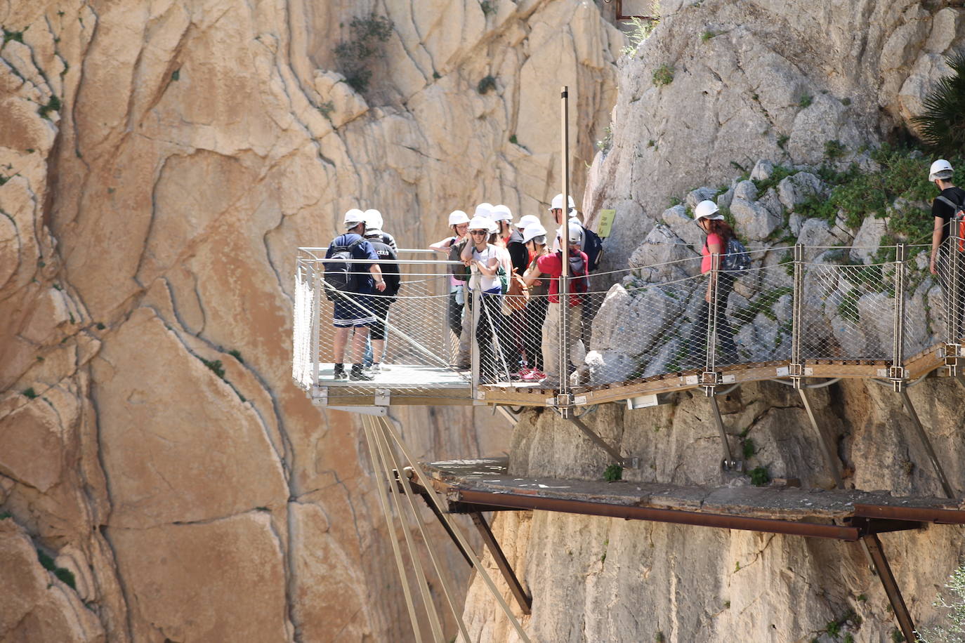 Pasarela original y actual del Caminito del Rey