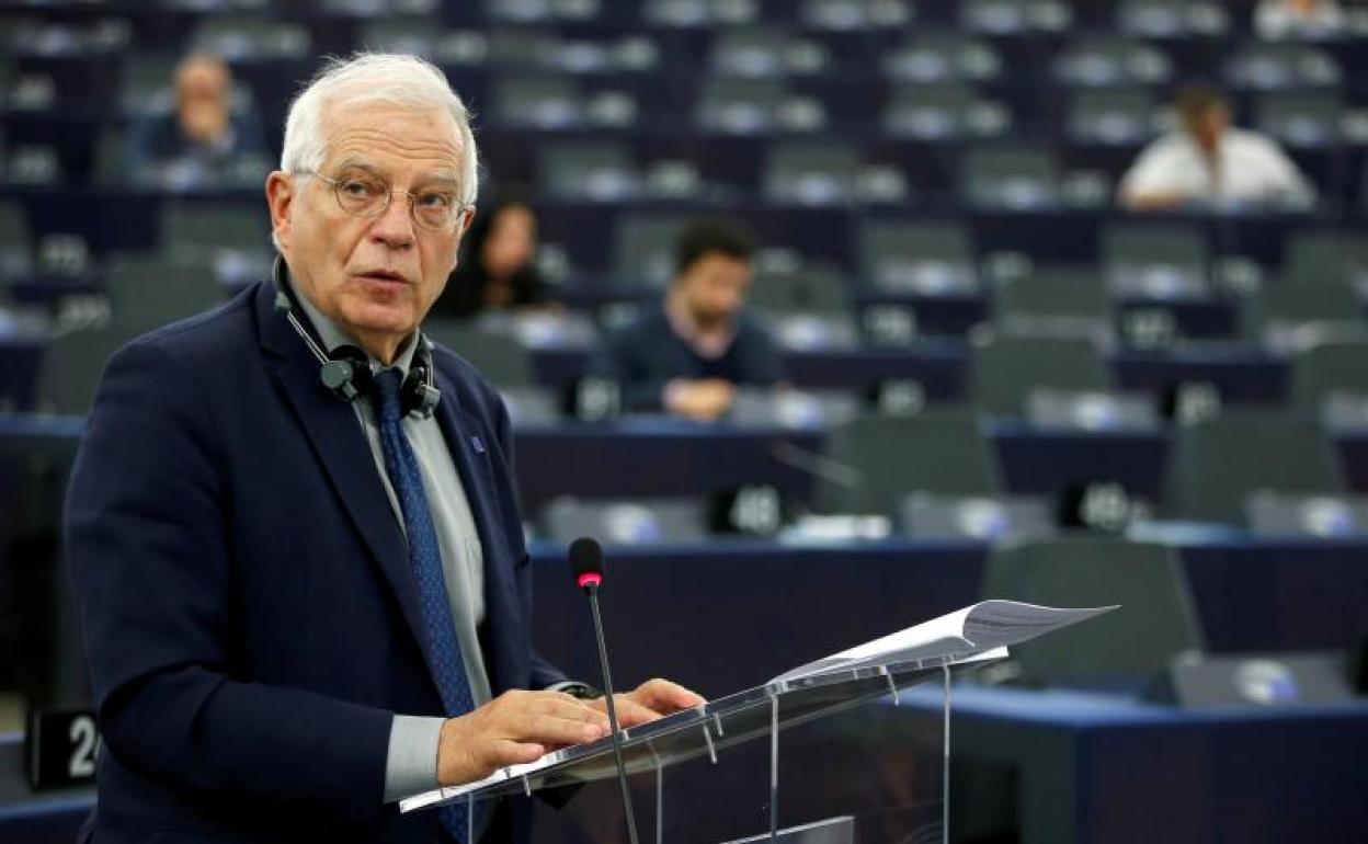 Josep Borrell en el Parlamento Europeo 