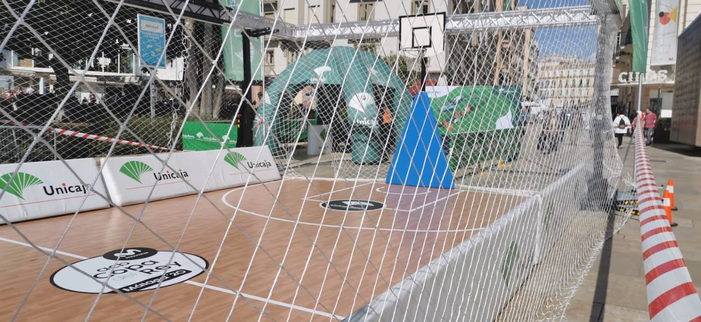 Fotos: Últimos preparativos para la Copa del Rey de baloncesto en Málaga