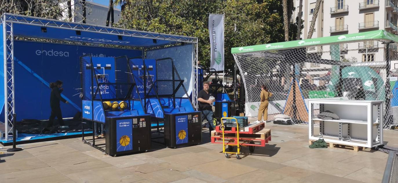 Fotos: Últimos preparativos para la Copa del Rey de baloncesto en Málaga