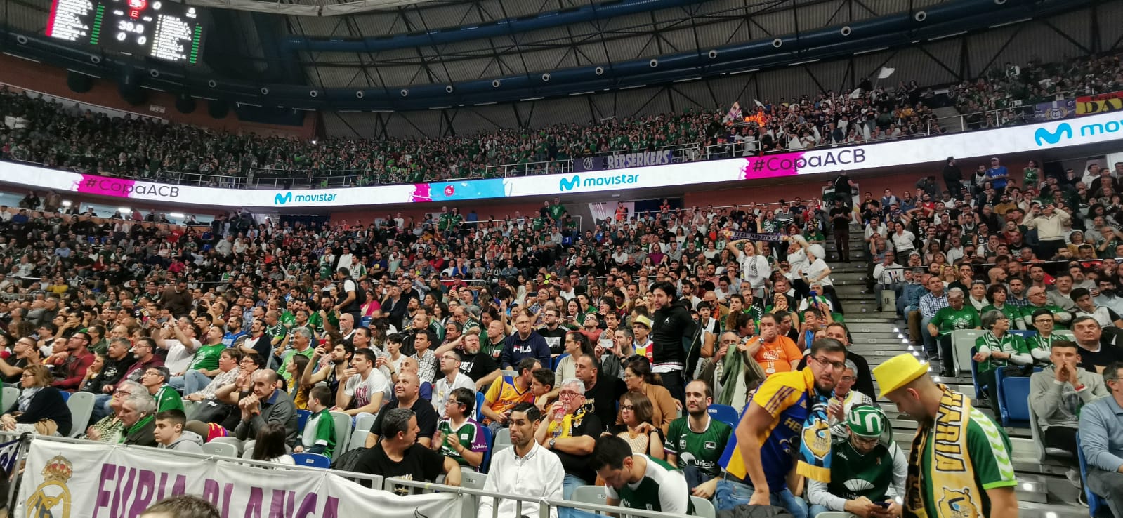 Gradas llenas en el Martín Carpena para ver el Unicaja-Real Madrid