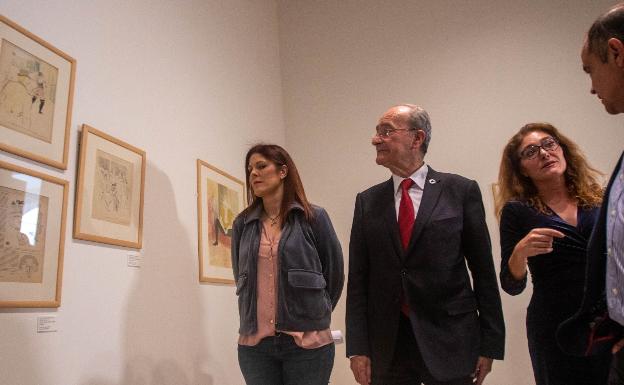 Losada, De la Torre, Moreno y Pastor, durante la presentación de la muestra. 