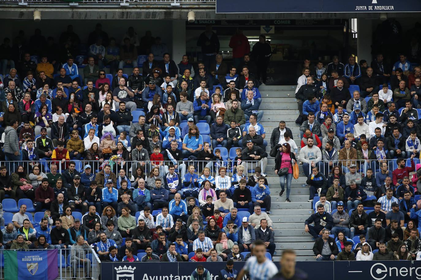 Fotos: ¿Estuviste en el Málaga-Racing? Búscate en las gradas de La Rosaleda