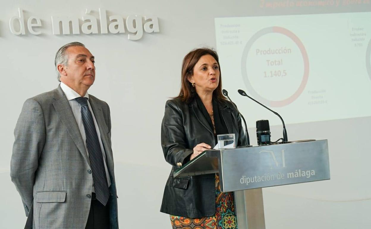 Antonio Díaz y Margarita del Cid presentan la promoción de la Costa en la ITB de Berlín. 