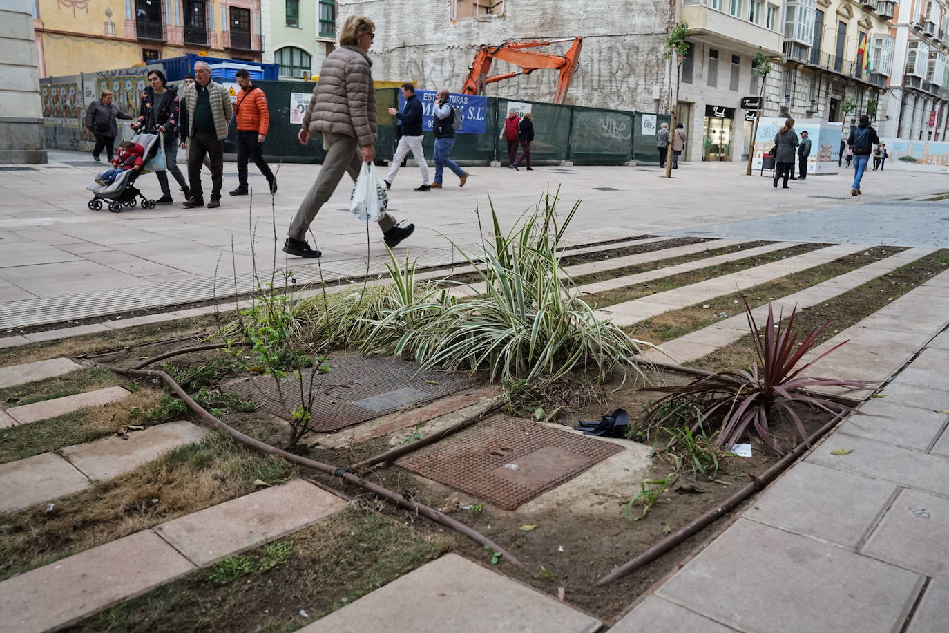 Fotos: Las zonas verdes de la nueva Alameda Principal, muy deterioradas