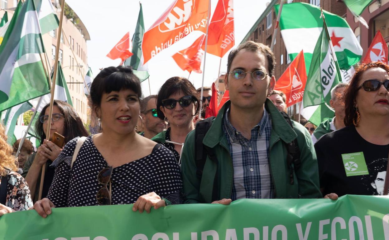 Rodríguez y Valero, el pasado 28 de febrero en la Marcha por la Dignidad.