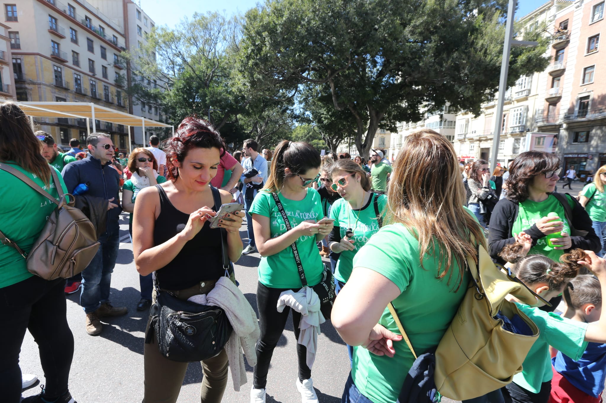 Manifestación en Málaga con motivo de la huelga educativa contra el decreto de escolarización de la Junta de Andalucía