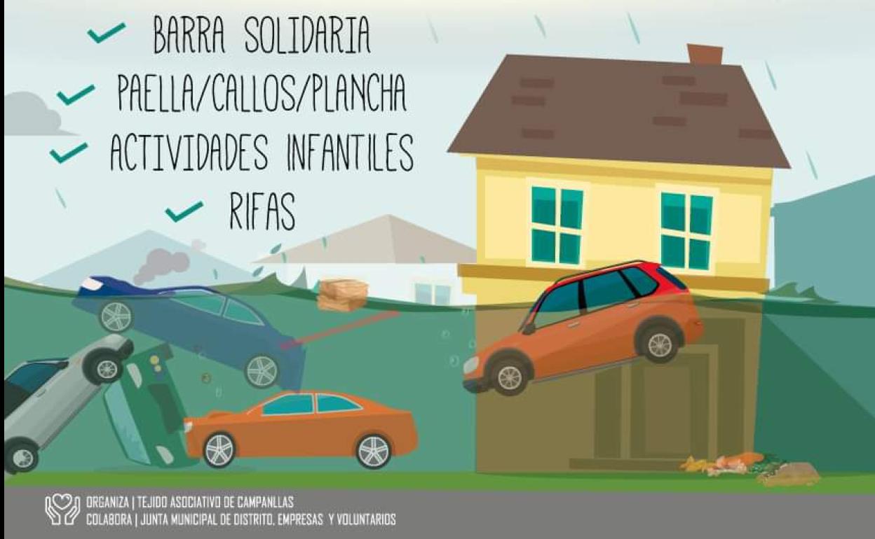 Javier Ojeda, Chandé o Electroduentes, en una verbena benéfica por los damnificados por las inundaciones en Campanillas
