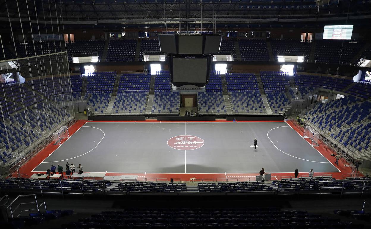 Panorámica de la pista del Martín Carpena, preparada ya para la ocasión. 