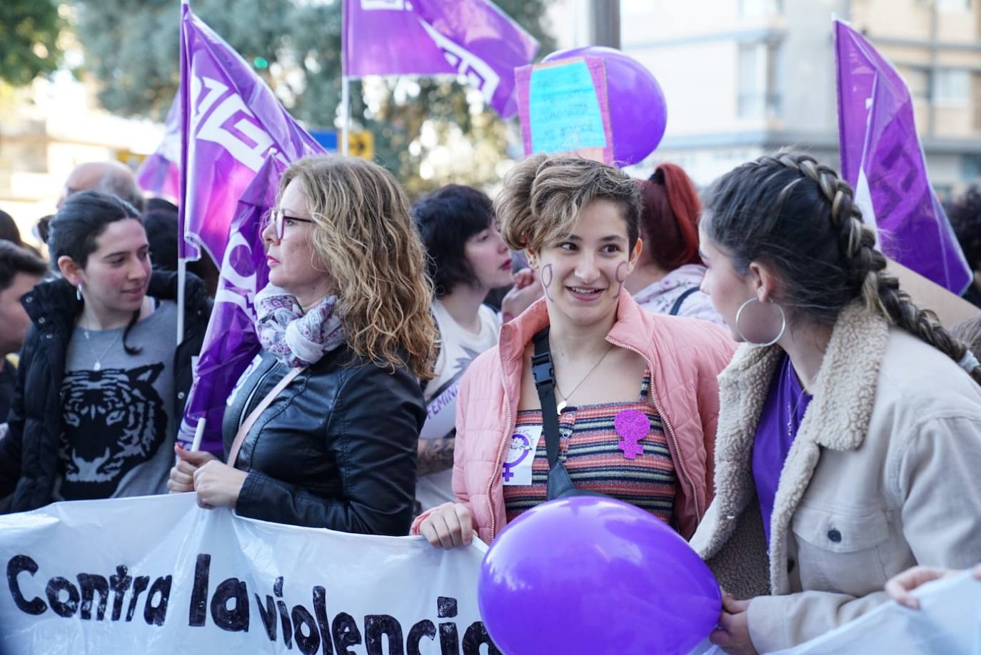 Fotos: La marcha del 8M en Málaga, en imágenes