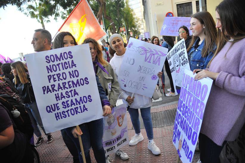 Fotos: La marcha del 8M en Málaga, en imágenes