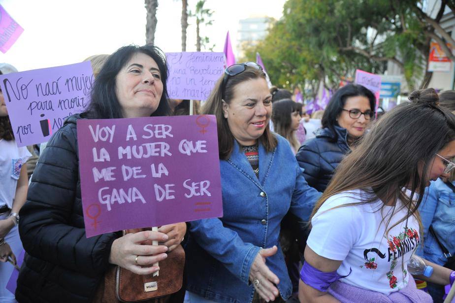 Fotos: La marcha del 8M en Málaga, en imágenes