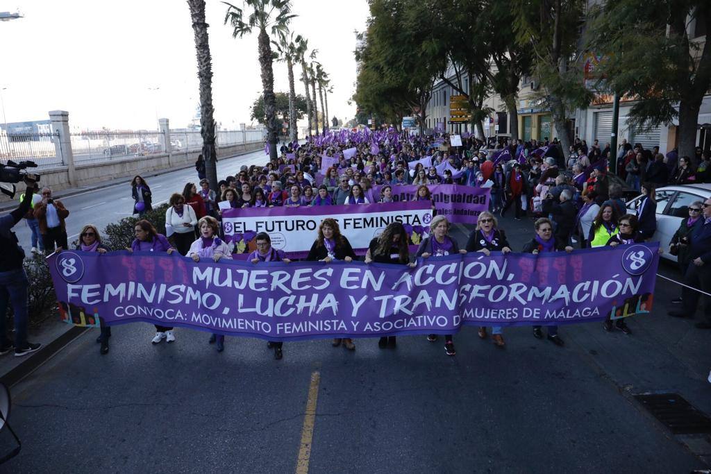 Fotos: La marcha del 8M en Málaga, en imágenes