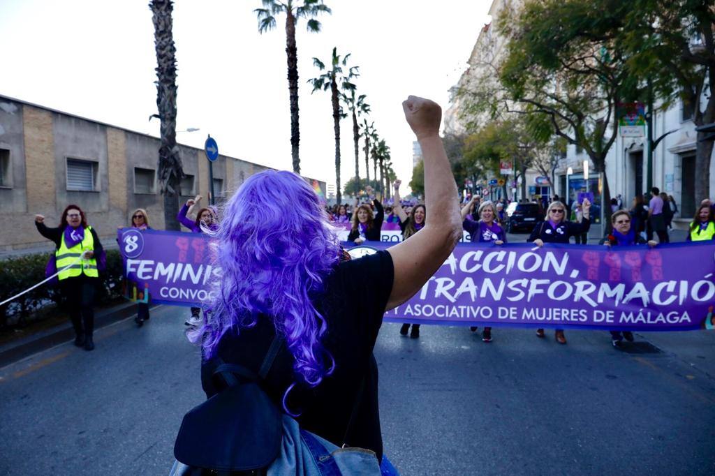 Fotos: La marcha del 8M en Málaga, en imágenes
