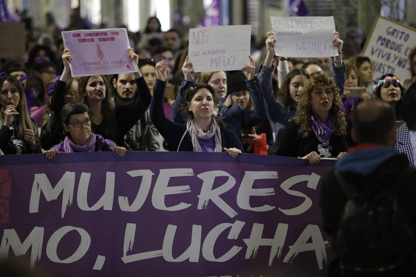 Fotos: La marcha del 8M en Málaga, en imágenes