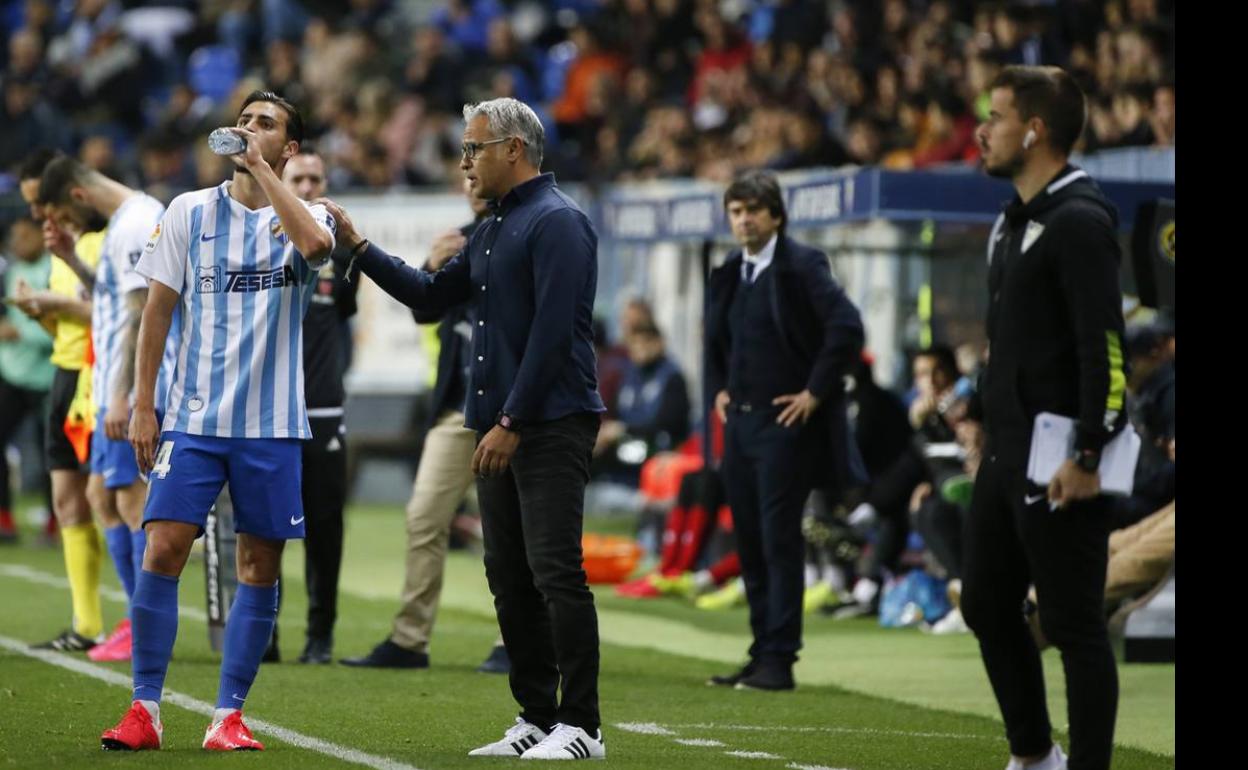 Pellicer, durante un partido del Málaga. 