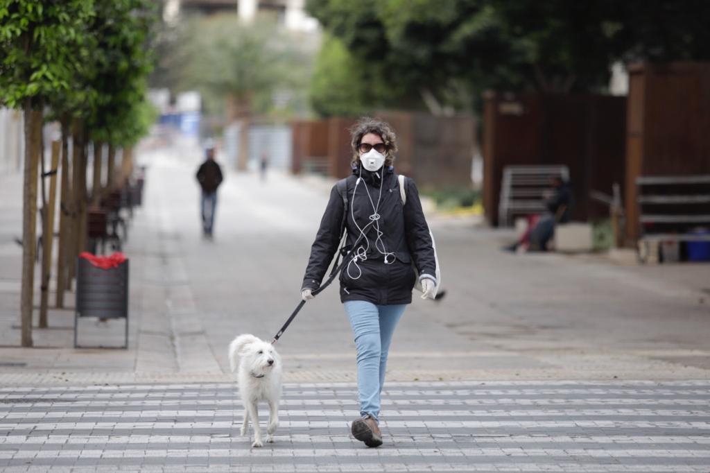 El Centro de Málaga, en el primer día laborable tras la declaración del estado de alarma.