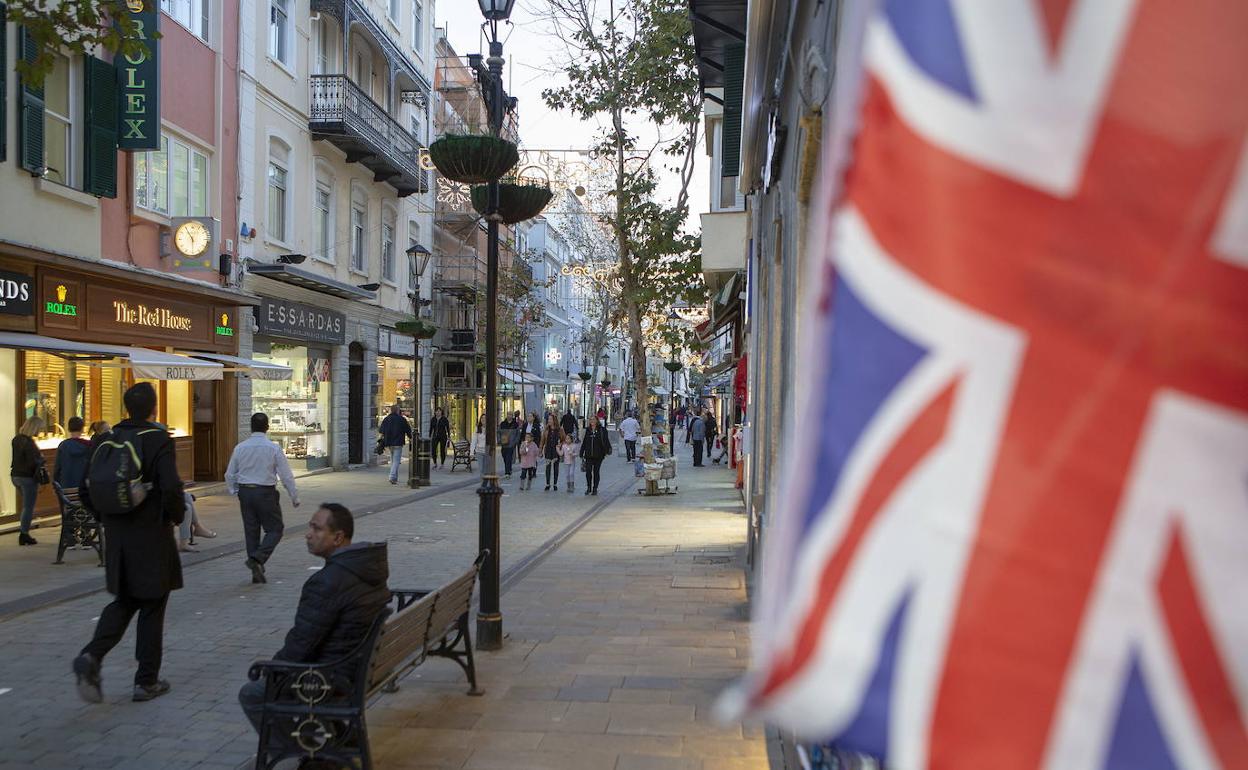 Vista de una calle de Gibraltar.