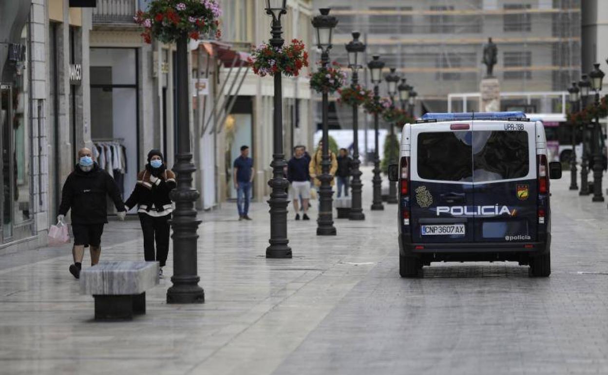 Una patrulla policial por el Centro de Málaga 