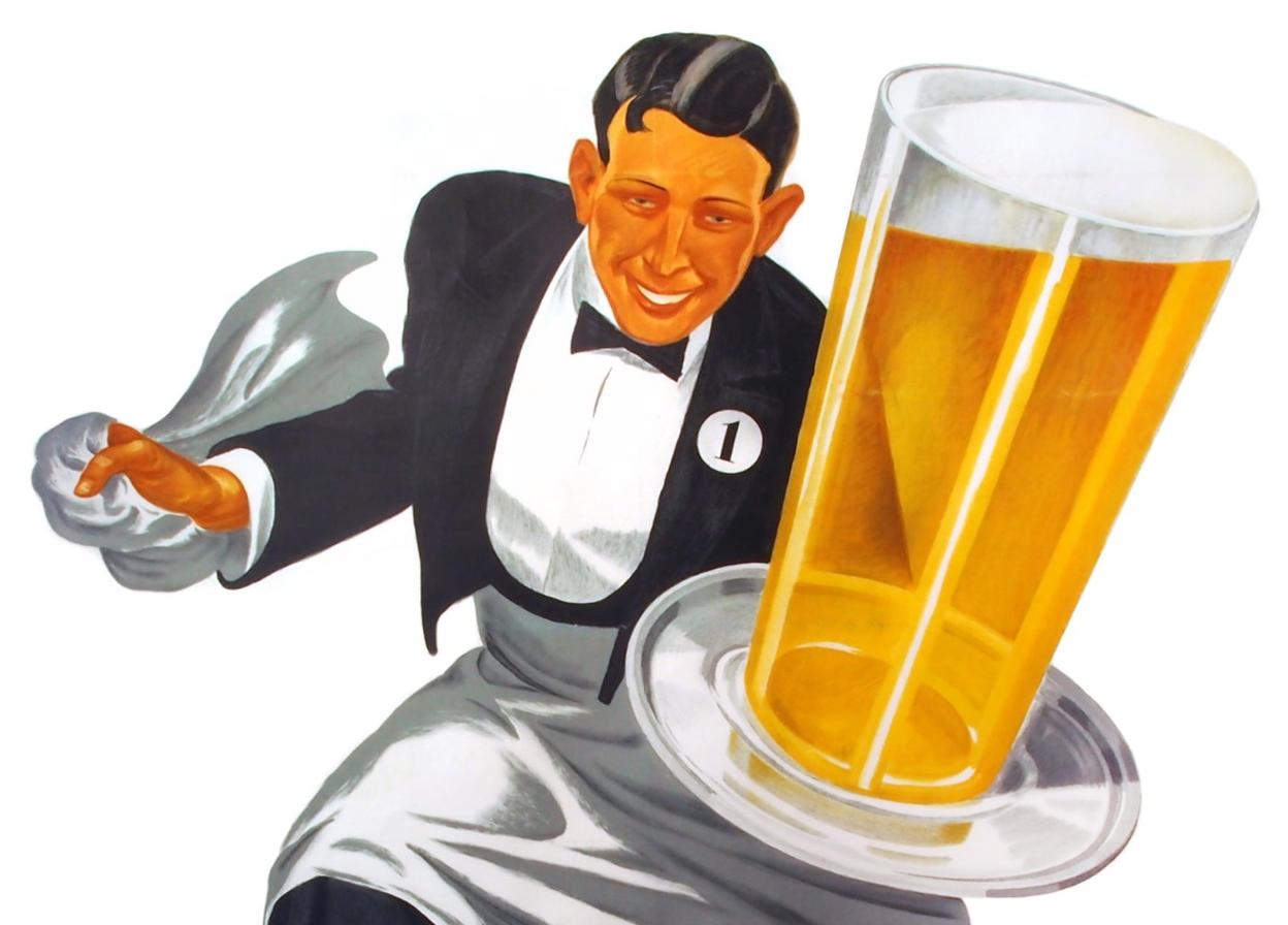 Cartel expuesto en el Museo Europeo de la Cerveza. r. c.