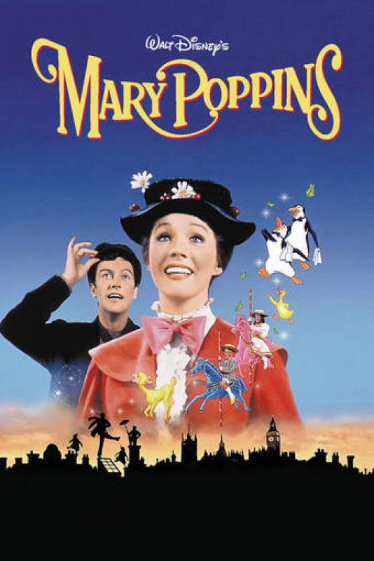 'Mary Poppins' (1965). Una niñera maravillosa (en el amplio sentido de la palabra) y su querido amigo deshollinador cuidan de tres niños.