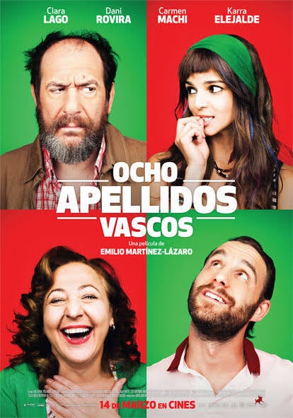 'Ocho apellidos vascos' (2014). Un enorme éxito de taquilla que hace sátira con las diferencias entre españoles.