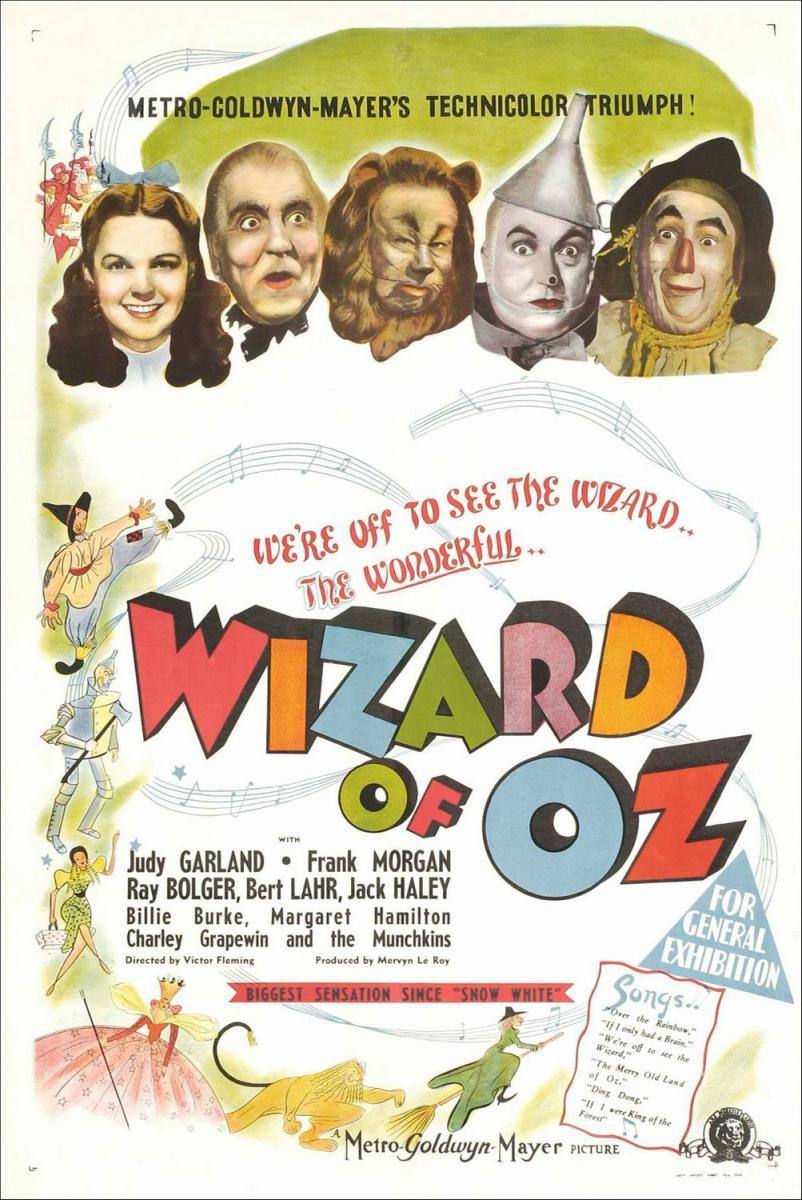 'El mago de Oz' (1939). Clásico del cine musical, un cuento para toda la familia. "Se está mejor en casa que en ningún sitio".