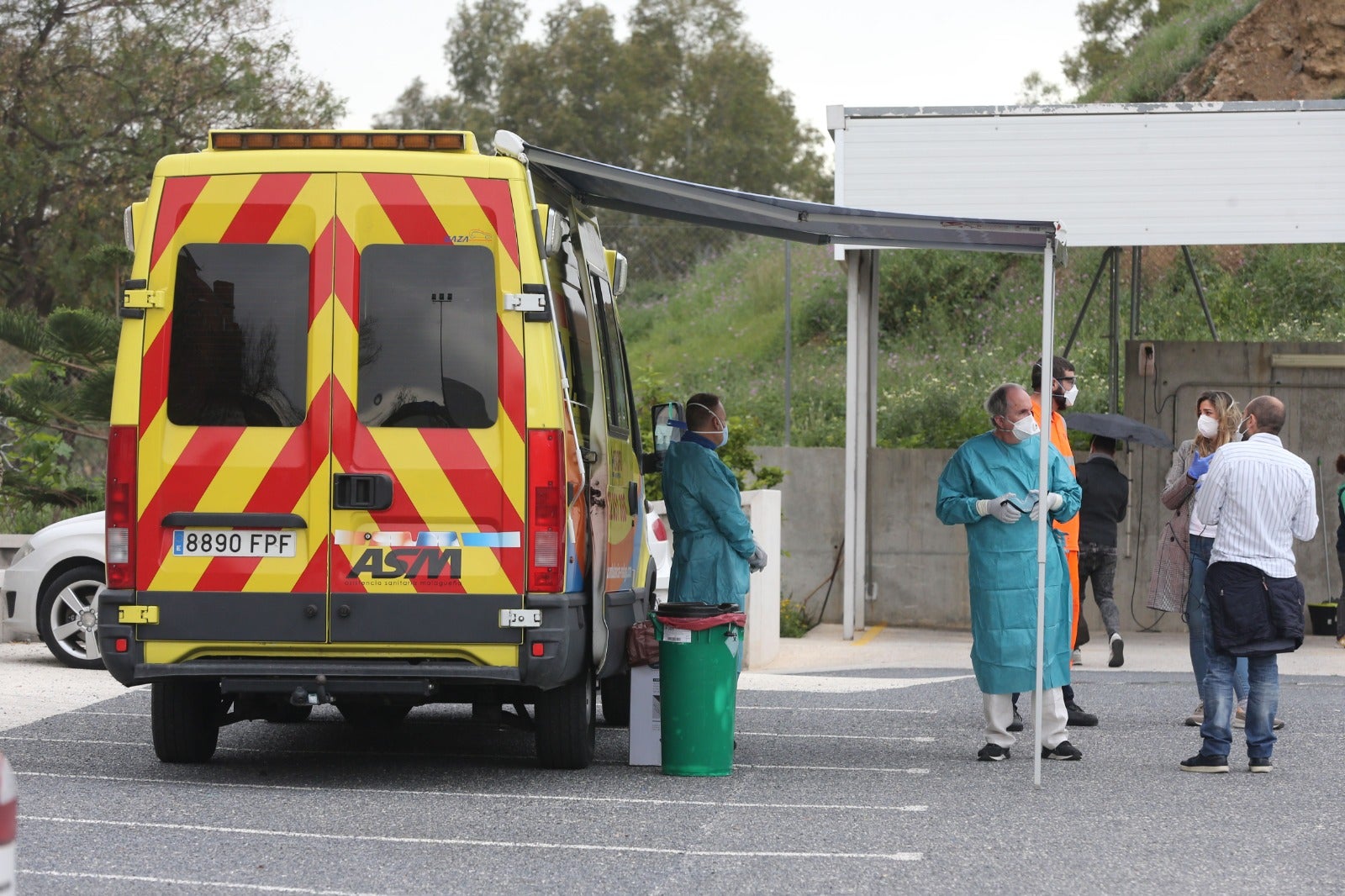 Test rápidos de detección del COVID-19 realizados en La Roca, en Málaga capital.