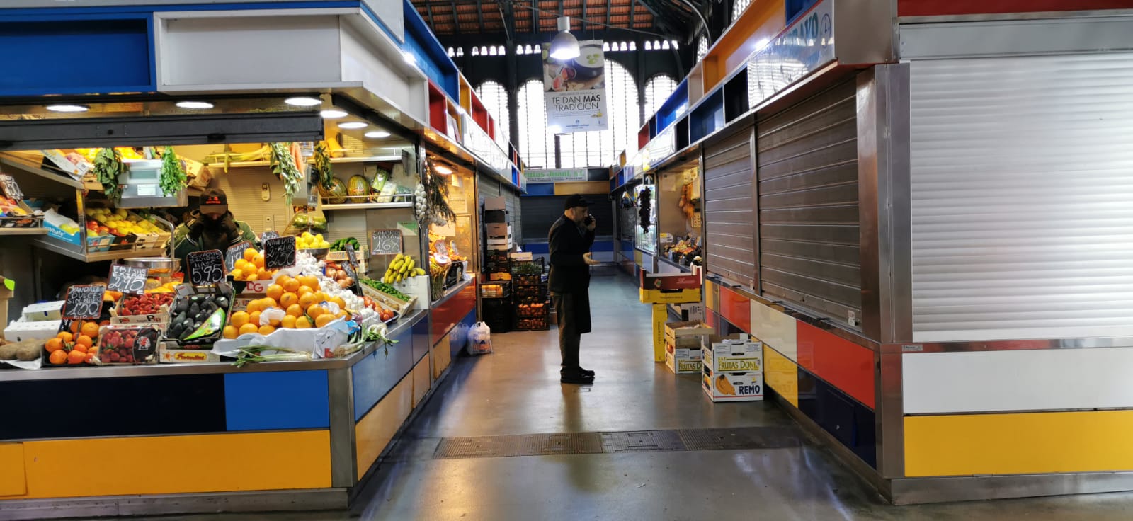Ambiente en el Mercado Central este miércoles.