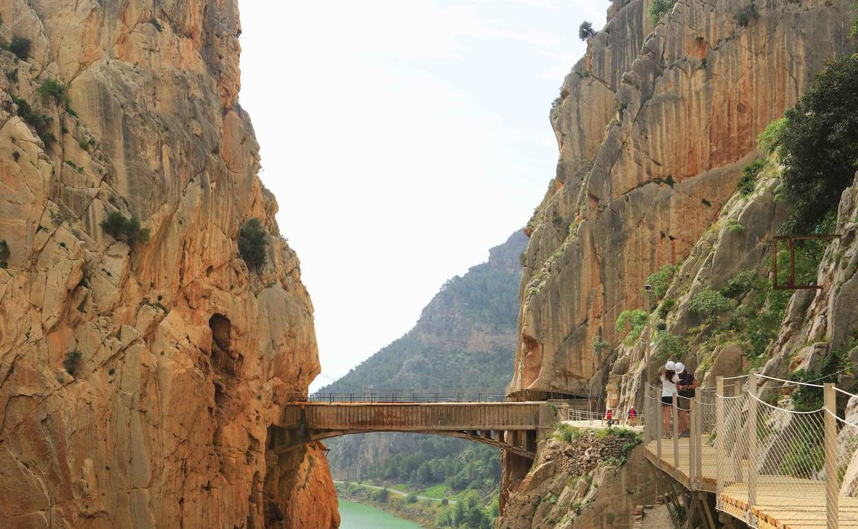 Vista del Caminito del Rey, que mañana cumple cinco años desde su recuperación. 