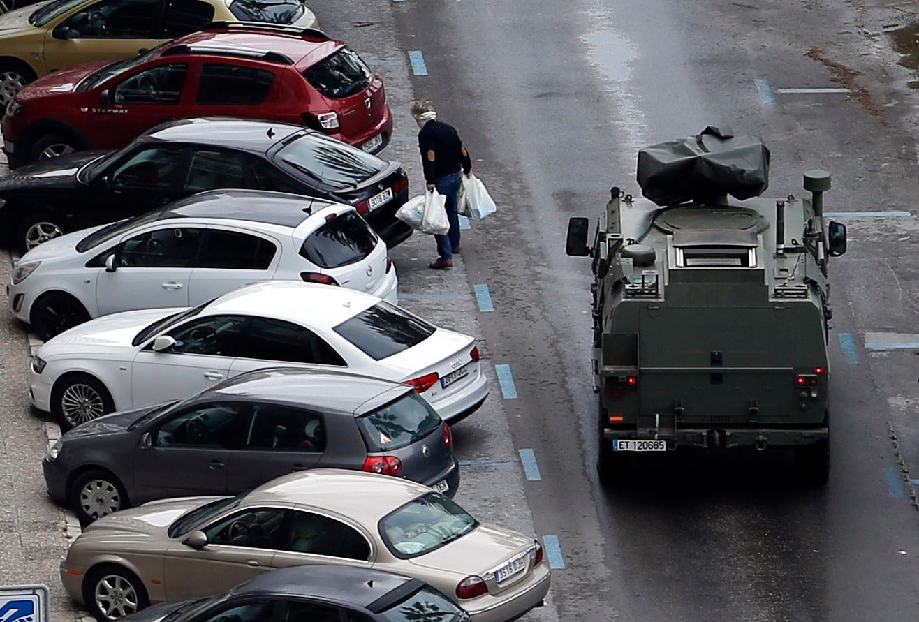 El Ejército, en las calles de la capital.