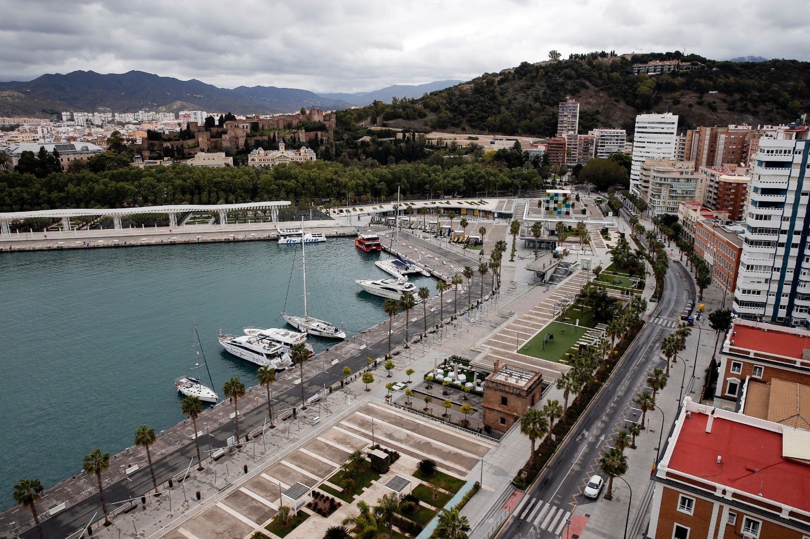 Vistas de Málaga en estado de alarma.
