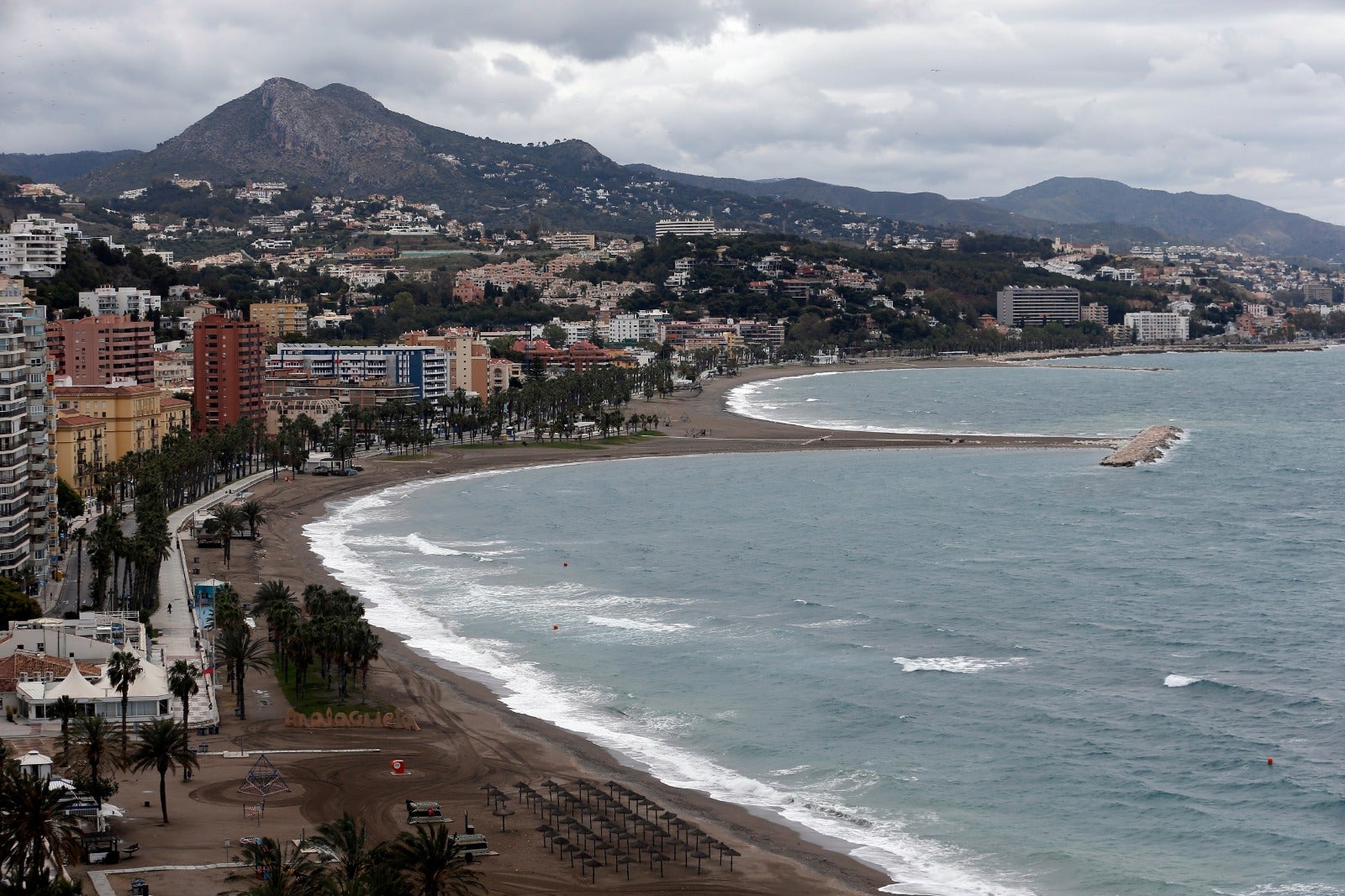 Vistas de Málaga en estado de alarma.