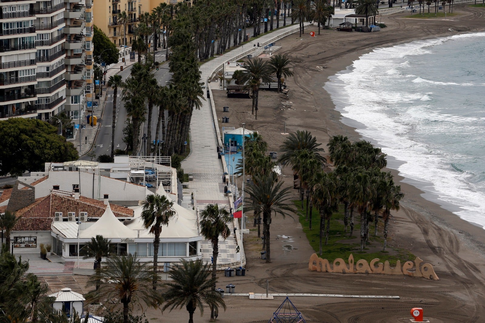 Vistas de Málaga en estado de alarma.