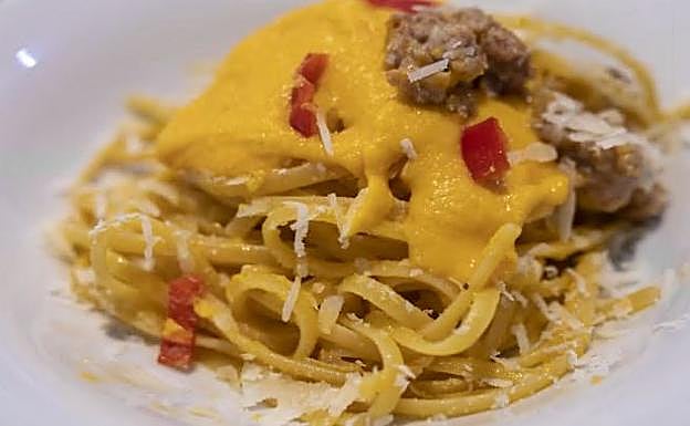 Videoreceta: Linguine a la malagueña del restaurante Las niñas del Soho