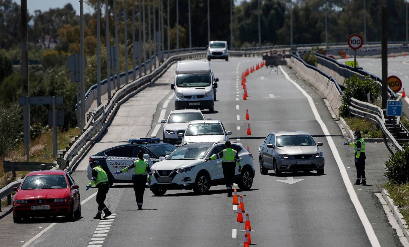 Control en las carreteras de Málaga