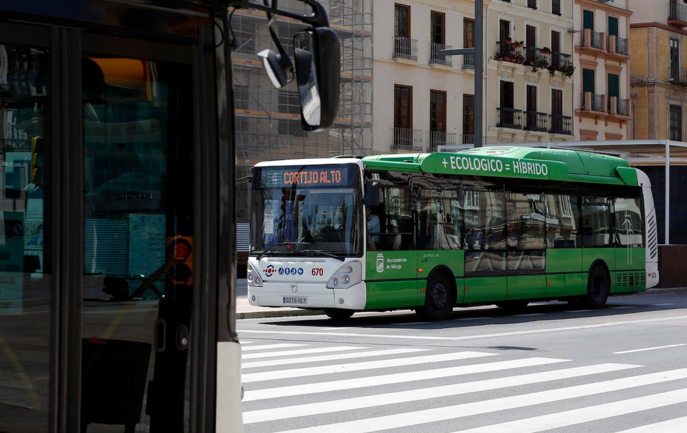 Aspecto de Málaga capital este domingo por la tarde. Así se muestra una capital en Estado de Alarma