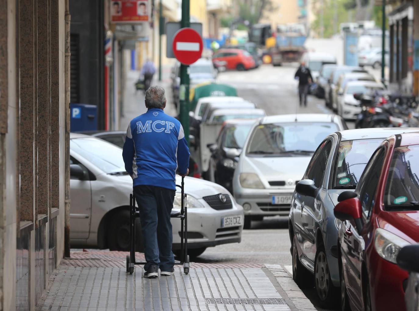 Ambiente en las calles de la capital este Lunes Santo.