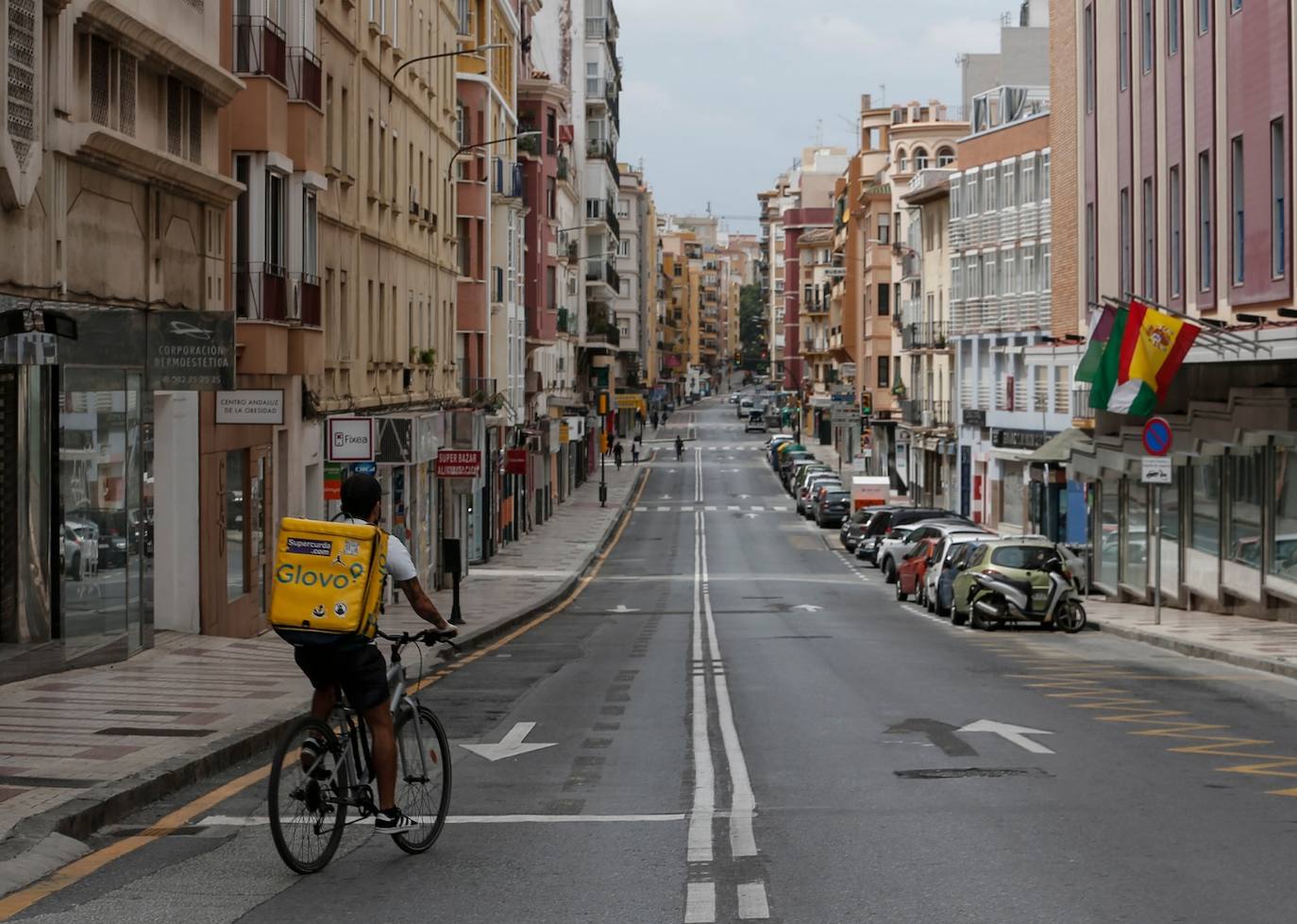 Málaga en cuarentena, este Lunes Santo. 