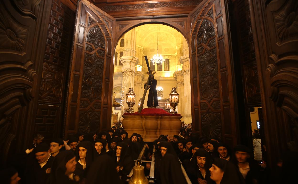 El Nazareno Redentor del Mundo, en la Catedral en la Semana Santa de 2019.