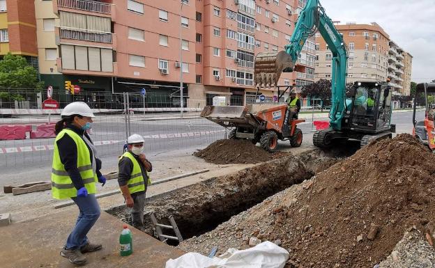 Obras en la zona de Martiricos. 