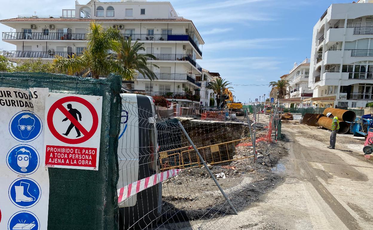 Trabajos en la zona del Mirador del Bendito, este martes. 